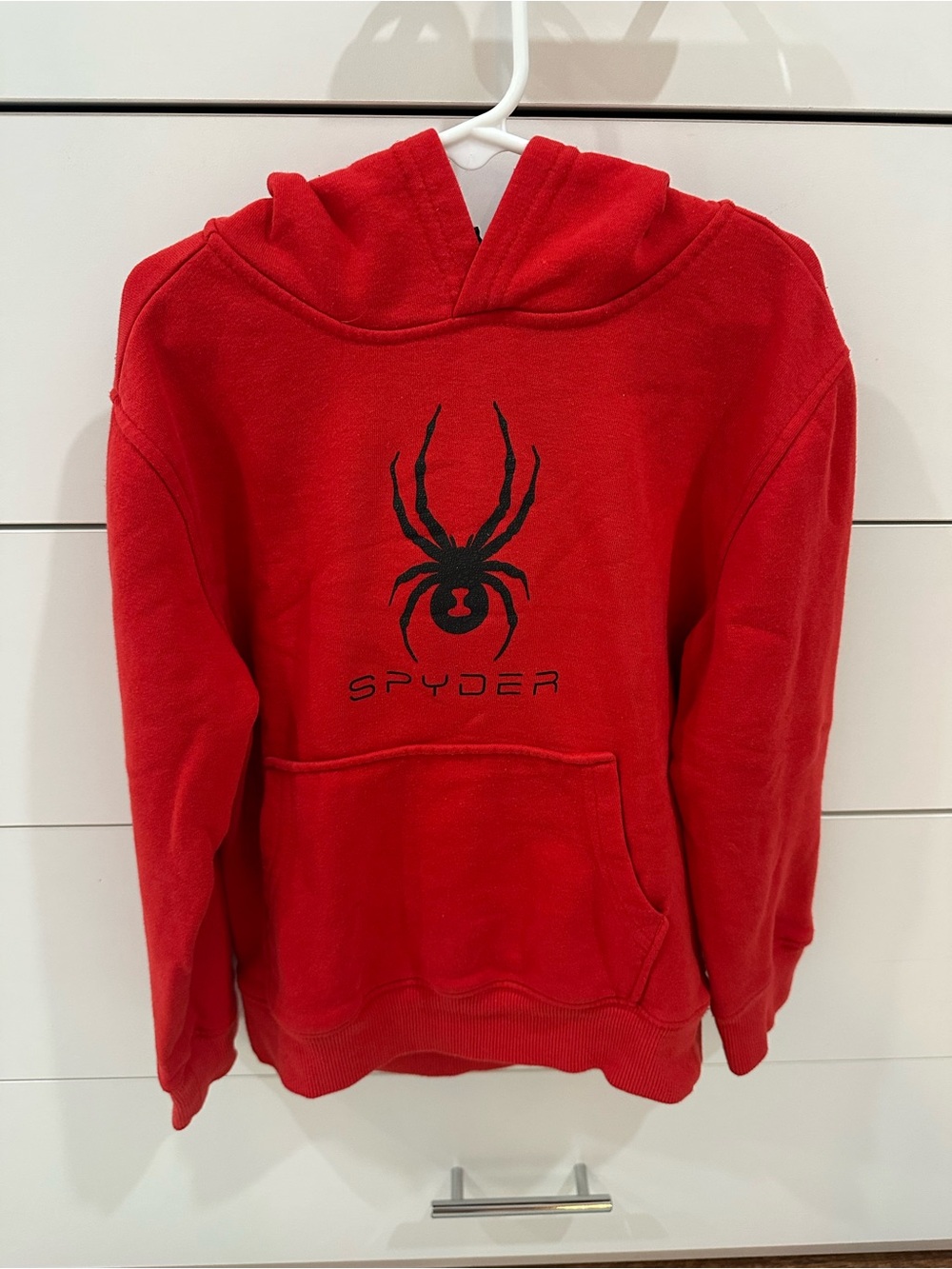Boys Spyder Red Hooded Pullover Size 7